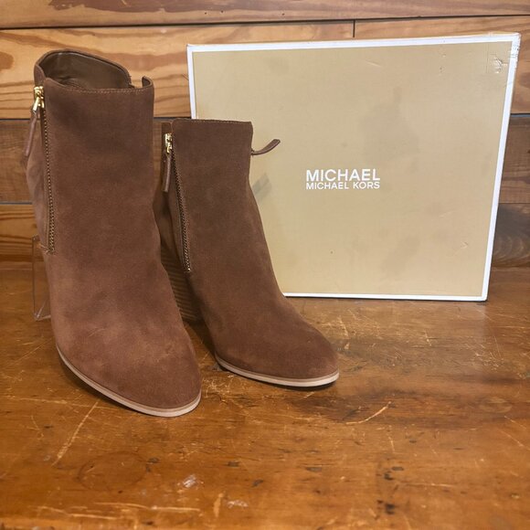 Michael Kors Suede Ankle Boots Size 8 - Picture 1 of 7